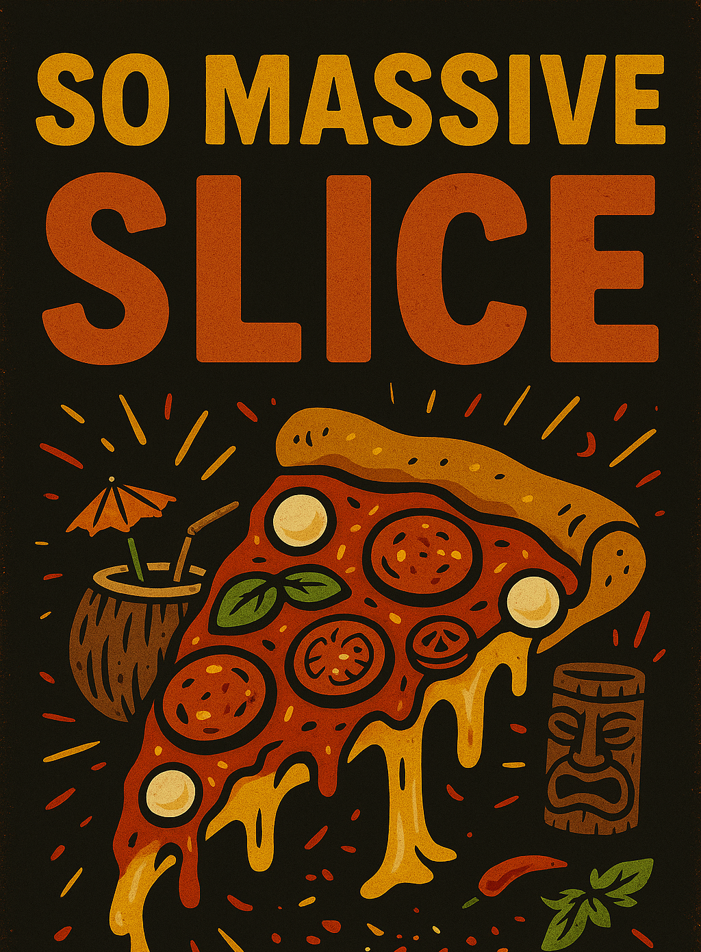 So massive pizza slice 16" long