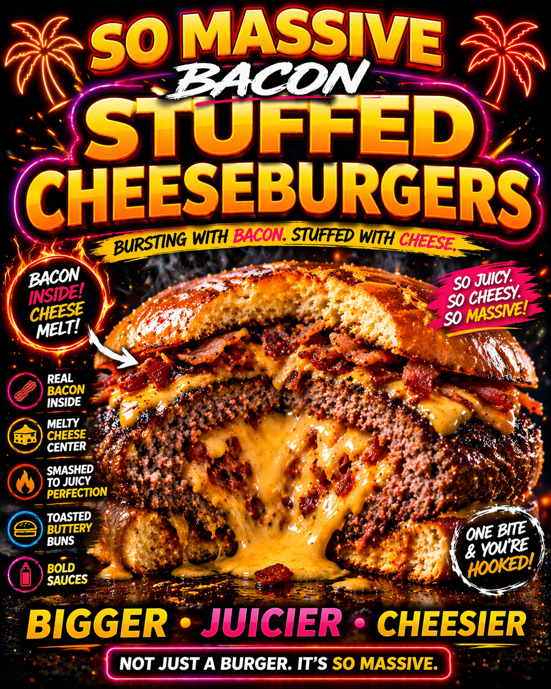 Bacon Stuffed Cheeseburgers
