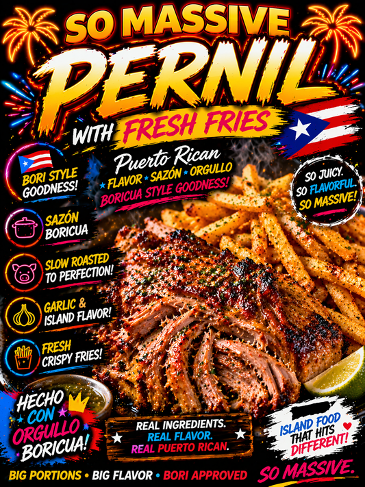 Pull Pork Pernil & Fresh Fries