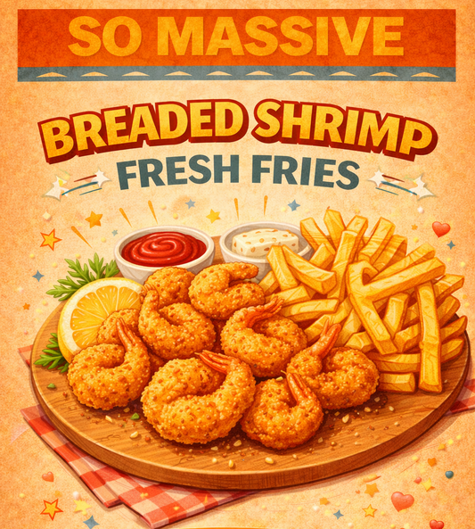 Breaded Shrimp & Fresh Fries